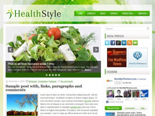 Health Diet Green Wordpress Theme Template wp wordpress widgets ready website webpage web unique ui elements ui theme stylish quality php original options page new modern jquery interface html hi-res health HD green fresh free download free featured videos featured slideshow elements download diet detailed design css creative clean ad manager ready   