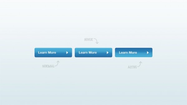 Blue Learn More Buttons Set PSD web unique ui elements ui stylish set quality psd pressed original normal new modern learn more interface hover hi-res HD fresh free download free elements download detailed design creative clean buttons blue active   
