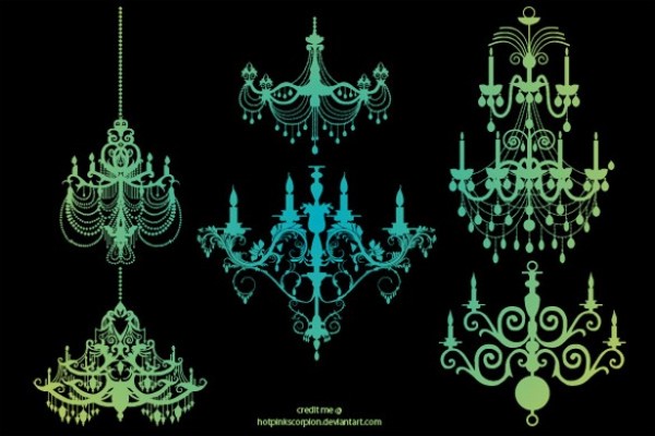 6 Vintage Glamorous Chandeliers Vector Set web vintage vector unique ui elements stylish set scroll quality ornate original new interface illustrator high quality hi-res HD graphic fresh free download free elements download detailed design decorative creative chandeliers candelabra ai   