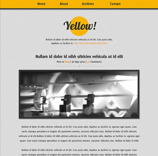 Yellow minimalistic blog template in photoshop yellow website template template photoshop neat looking minimalistic minimal mini fun freebies free website free templates free photoshop psds free photoshop files free downloads blog attractive   