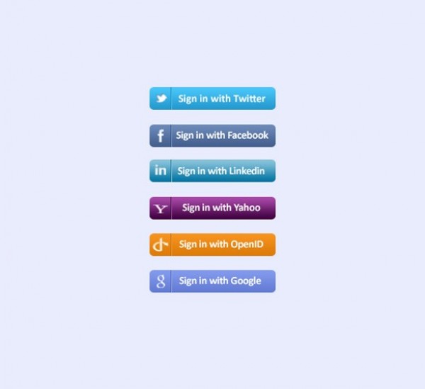 6 Amazing Social Media Login Buttons Set PSD yahoo web unique ui elements ui twitter stylish social quality original OpenID. google new networking modern media login buttons LinkedIn interface hi-res HD fresh free download free facebook elements download detailed design creative colorful clean   
