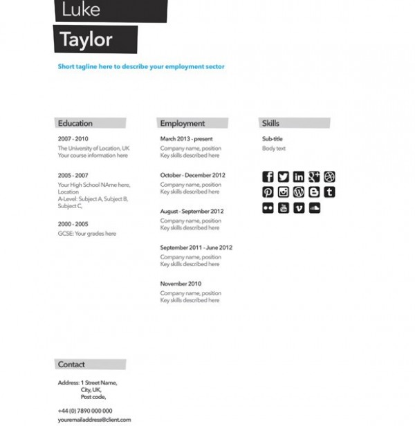 2 Resumé CV Cover Letter Templates Set PSD web unique ui elements ui template stylish simple resume quality psd professional original new modern interface hi-res HD fresh free download free elements download detailed design cv curriculum vitae creative cover letter clean   