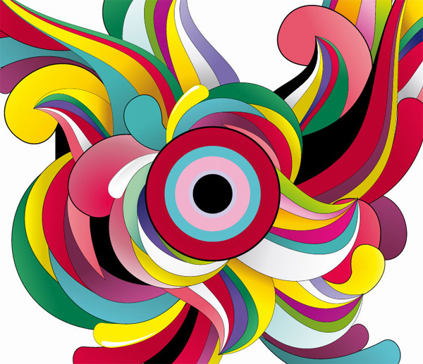 Vibrant  Vector Shapes Abstract Background web vivid vibrant vector shapes vector unique ui elements stylish quality original new interface illustrator high quality hi-res HD graphic fresh free download free eps elements download detailed design creative colorful bullseye bulls eye bright background abstract colorful background abstract   
