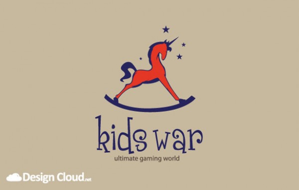 Kids War Gaming Logo war toys toy store shop logotype logo kids war logo kids   