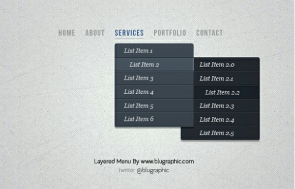 Simplistic Navigation Menu with Dropdown PSD web unique ui elements ui stylish simple quality psd original new navigation menu navigation modern menu interface hi-res HD fresh free download free elements dropdown download detailed design creative clean bar   