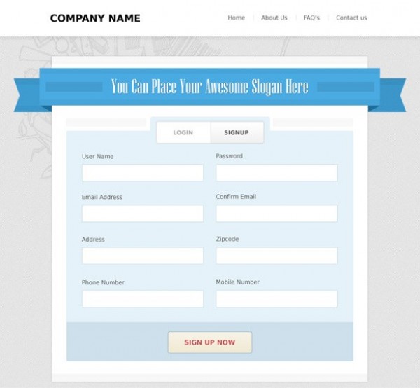 Amazing Clean Login and SignUp Forms  PSD web unique ui elements ui stylish simple signup sign up quality original new modern modal login interface hi-res HD fresh free download free form elements download detailed design creative clean box blue   