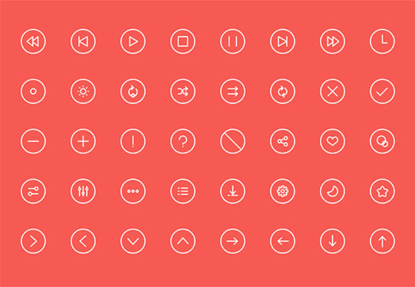 40 Fanicons Vo 1 Circle Icons Vector Set vol 1 ui elements ui set round pack outline line icons free download free fanicons vol 1 fanicons circle icons   