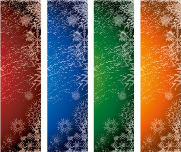 4 Colorful Winter Abstract Vector Banners Set winter banner winter web vector unique ui elements stylish snowflake snow set red quality original orange new interface illustrator high quality hi-res HD green graphic fresh free download free elements download detailed design creative colorful blue banners banner ai abstract   