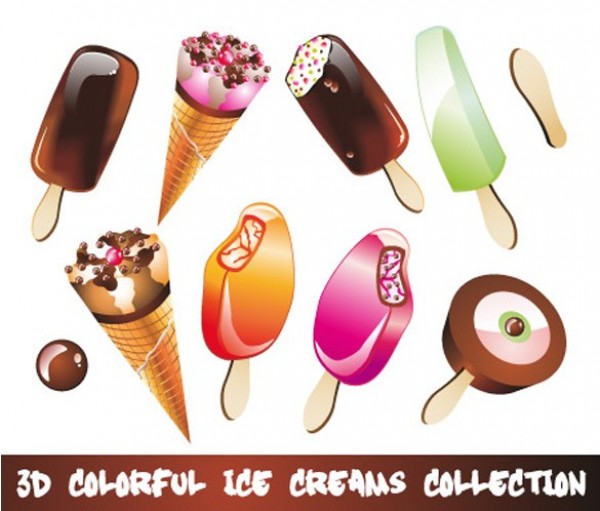 Delicious Ice Cream Treats Vector Graphics web vector unique Treat stylish quality Popsicle original illustrator icecream ice cream high quality graphic fresh free download free download design creative cones   