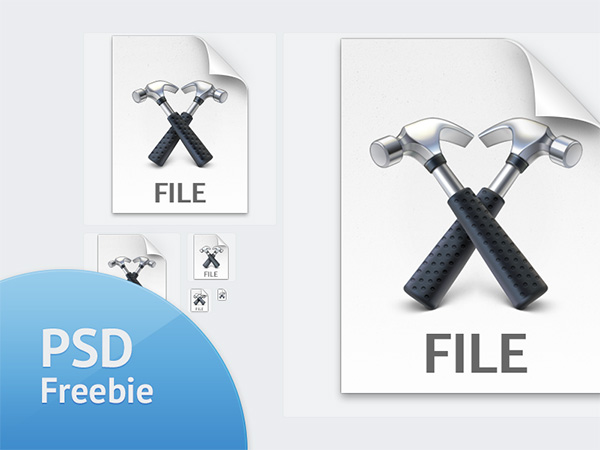 OS X Document Hammers Icon ui elements ui os x icon os x document icon icon hammers hammer free download free file document icon   