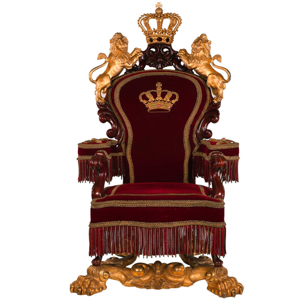 Golden King's Throne with Lions PSD web unique ui elements ui throne stylish royalty royal queen quality psd original new modern lions kings throne kingdom king interface hi-res heraldry heraldic HD golden gold fresh free download free elements download detailed design creative clean   
