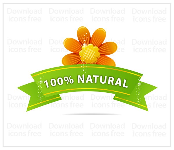 Vector nature sign vector sign one nature icon green flower eco color   