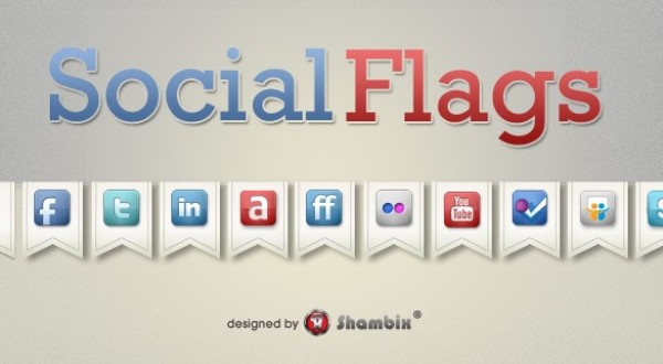 10 Finely Crafted Social Media Flags PSD web unique ui elements ui stylish social flag icons social set quality psd pack original new networking modern media interface icons hi-res HD fresh free download free flag icons elements download detailed design creative clean buttons bookmarking   