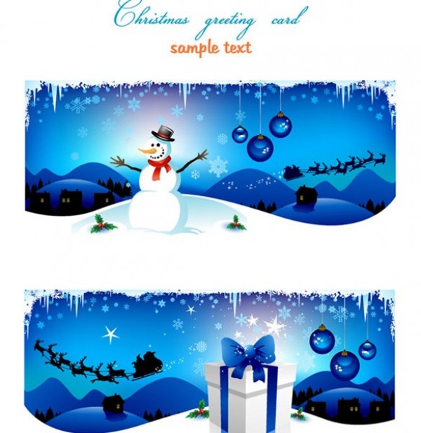 Christmas Winter Scene Vector Illustration xmas wintertime winter scene winter web vector unique ultimate ui elements stylish snowman snow santa reindeer quality pack ornaments original new modern interface illustration high quality high detail hi-res HD graphic fresh free download free elements download detailed design creative   
