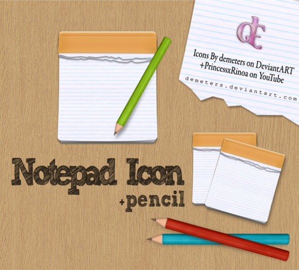 Stylish Web UI Notepad & Pencils Icon PNG web unique ui elements ui stylish ripped quality png pencil paper original notes notepaper notepad note new modern interface icons icon hi-res HD fresh free download free elements download detailed design creative clean   