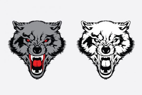 Vicious Wolf Vector Graphic Set wolf web vicious vector unique ui elements teeth stylish set quality original new interface illustrator high quality hi-res HD graphic fresh free download free eps elements download detailed design creative angry   