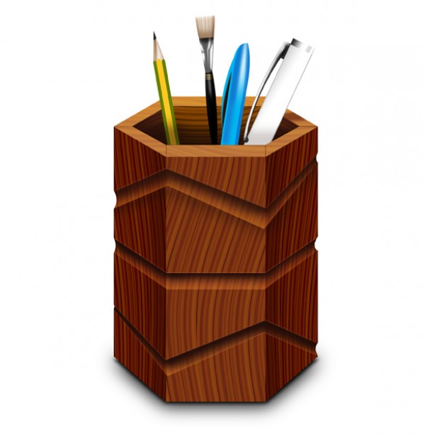 Wooden Pen Stand Holder Icons wood pen stand wood vectors vector graphic vector unique ultra ultimate simple quality psd photoshop pencil pen stand pen holder paintbrush pack original new modern illustrator illustration icons high quality graphic fresh free vectors free download free download detailed creative clear clean ai   