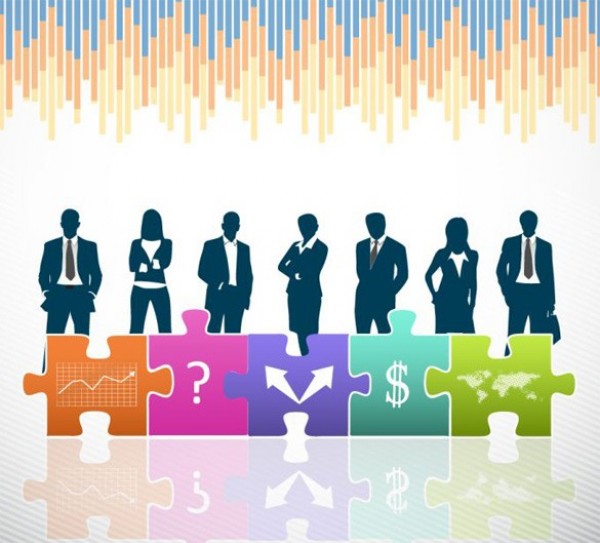 Business People Silhouettes Puzzle Background web vector unique symbols stylish silhouette quality original map jigsaw puzzle pieces illustrator high quality graphic graph fresh free download free download dollar sign design creative businesswomen businessmen background   