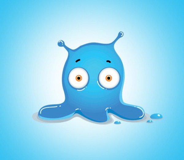 Big Eyed Blue Jelly Monster Graphic web vector unique ui elements stylish quality original new monster jelly monster jelly interface illustrator high quality hi-res HD graphic fresh free download free eps elements download detailed design creative cartoon blue blob big eyes   