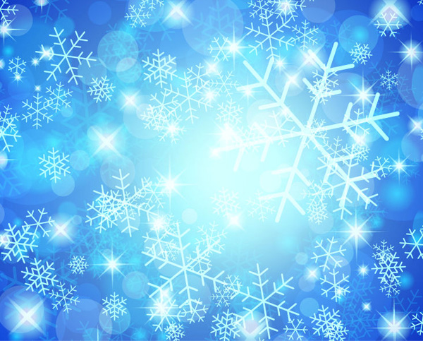 Blue Snowflake Glow Lights Abstract Background vector snowflakes lights glowing free download free christmas bokeh background abstract   