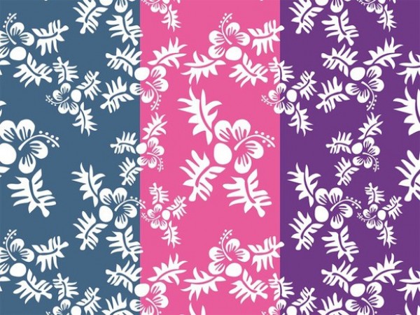 3 Lovely Floral Hawaiian Vector Patterns Set web vector unique ui elements stylish seamless quality purple pink pdf pattern original new leaves interface illustrator high quality hi-res HD Hawaiian flower pattern Hawaiian Hawaii graphic fresh free download free flower floral pattern floral elements download detailed design creative background ai   