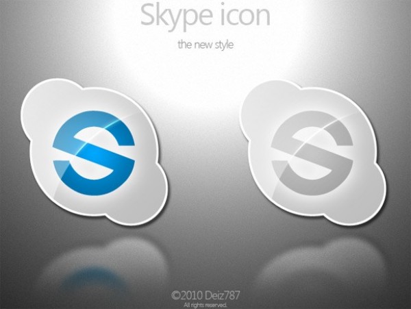 Glossy Replacement Skype Icons Set PNG web unique ui elements ui stylish skype icon Skype simple replacement skype icon quality png original new modern interface icon hi-res HD fresh free download free elements download detailed design creative clean blue   