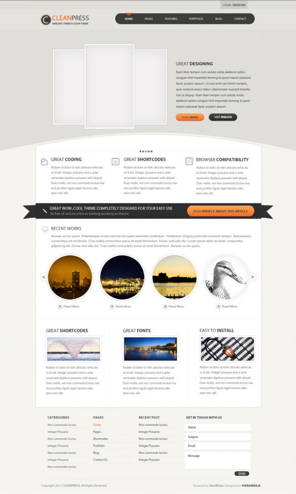 Clean Press web freebies vikramraja homepage psd high quality psd freebies free psd template   