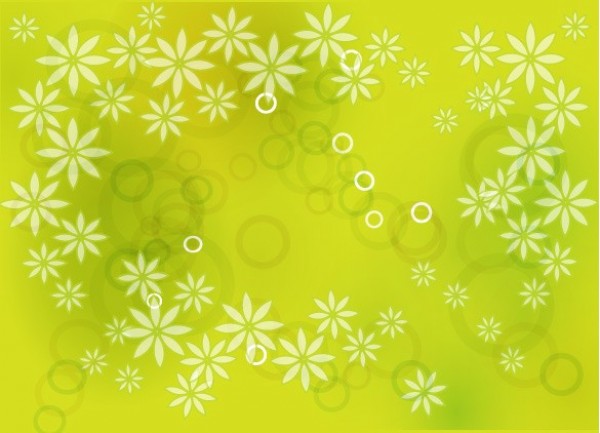 Little Flowers with Circles Abstract Vector Background web vector unique subtle stylish quality original little illustrator high quality green graphic fresh free download free flowers floral download design creative circles background ai abstract   