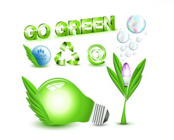 Go Green Eco Icons & Logos Vector Set web vector unique ui elements stylish sign set recycle quality original new logo light bulb leaves interface illustrator icons high quality hi-res HD green graphic go green fresh free download free eps elements eco friendly eco download detailed design creative bubbles   