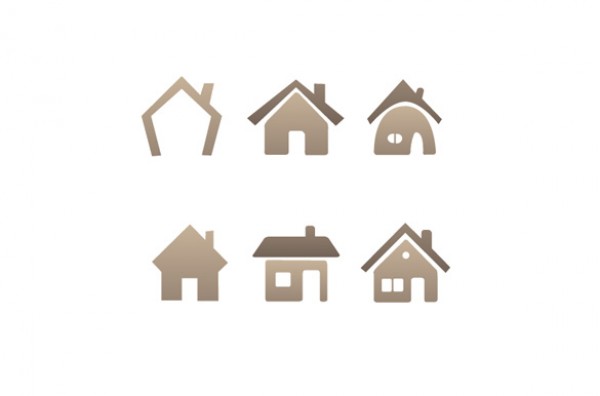 6 House Home Style Icons web vectors vector graphic vector unique ultimate ui elements quality psd png photoshop pack original new modern jpg illustrator illustration icons ico icns house silhouette house home high quality hi-def HD fresh free vectors free download free elements download design creative ai   