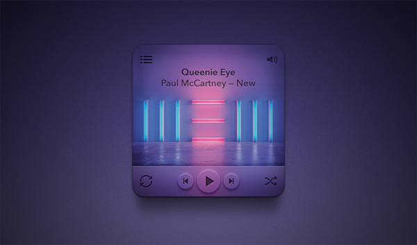Mini Rounded Music Player ui elements ui player buttons music player mini iphone free download free audio player app   