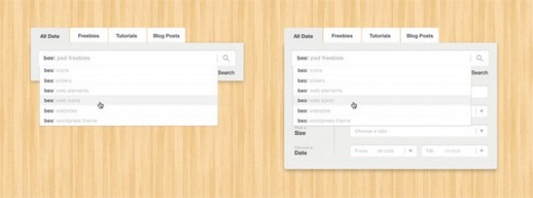 2 Detailed Advance Search Boxes PSD web unique ui elements ui tabbed box stylish simple search box quality psd original new modern interface hi-res HD grey fresh free download free elements download detailed design creative clean auto complete advanced search   