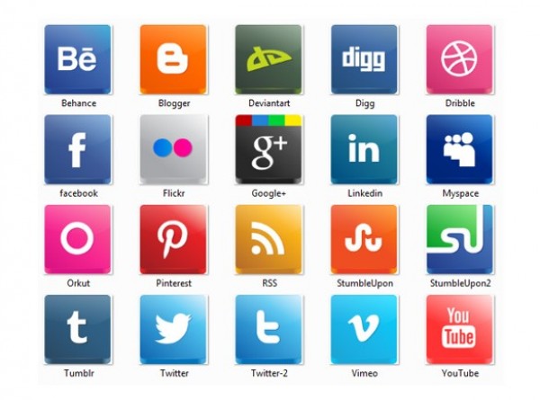 Clean Modern 3D Social Media Icons Pack PNG/ICO web unique ui elements ui stylish square social icons set social quality png pack original new networking modern interface icons ico hi-res HD fresh free download free elements download detailed design creative clean 3D social icons 3d   