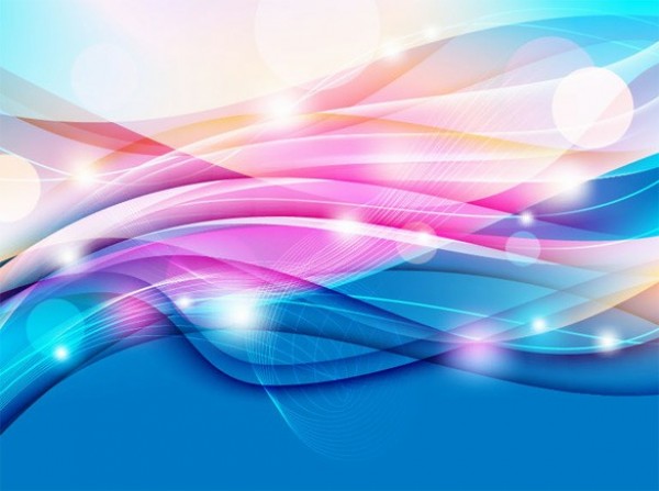 High Seas Wave Abstract Vector Background web waves vector unique stylish quality pink original ocean lights illustrator high quality graphic glowing glow fresh free download free eps download design curves creative circles blue background abstract   