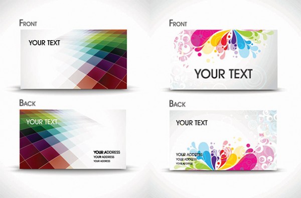 3 Abstract Business Card Template Sets squares splash set presentation identity free business cards free floral circles card calling business cards   