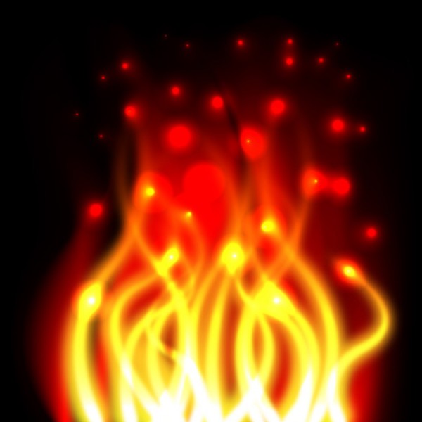 Vector Fire vector hot hell fire burning abstract   