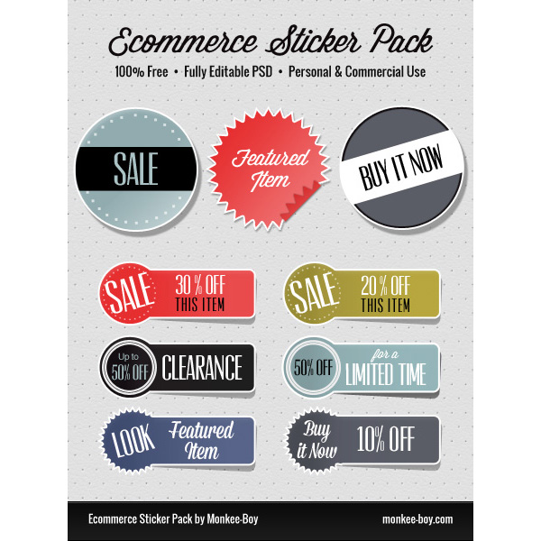 9 Crisp Quality Ecommerce Sticker Pack PSD web unique ui stickers ui elements ui stylish stickers set sales stickers sale quality psd pack original new modern interface hi-res HD fresh free download free feature elements ecommerce stickers ecommerce download detailed design creative clean   