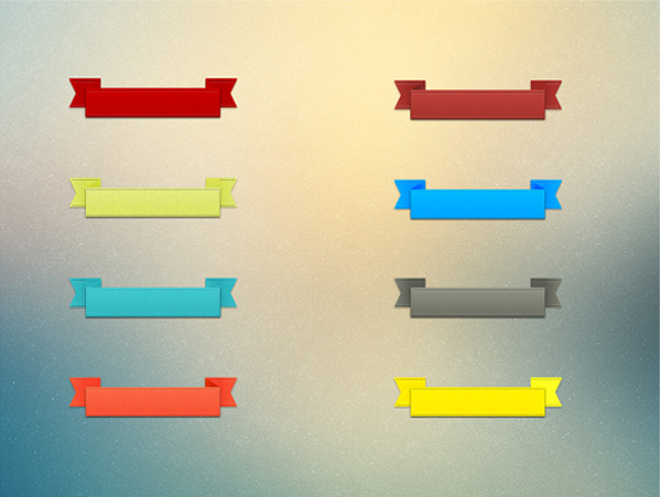 8 Colorful Label Ribbon Banners Set ui elements ui set ribbons ribbon label ribbon banner free download free folded colors colorful   