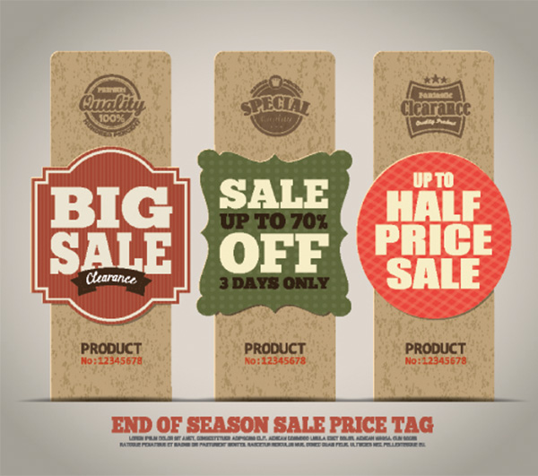 3 Vertical Special Price Discount Banners Set vertical banners vector sales price labels half price free download free discount   