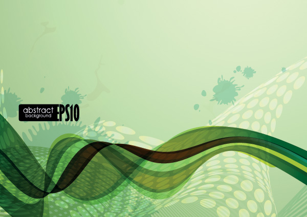 Abstract Green Grunge Waves Background waves vector splatter halftone grunge green free download free background   