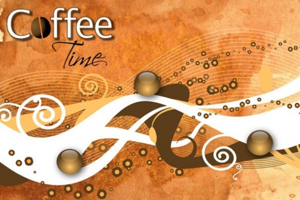 Warm Coffee Themed Vector Background web waves vector unique ui elements swirls stylish stained quality original new lines interface illustrator high quality hi-res HD graphic fresh free download free elements download detailed design creative coffee time coffee brown bean background abstract   
