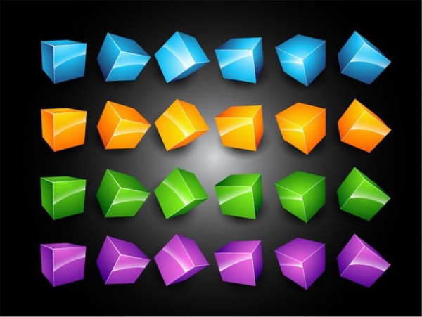 Colorful Cubes 3D Vector Background web vector unique stylish quality purple original orange illustrator high quality green graphic fresh free download free download design cubes creative boxes blue black background abstract   