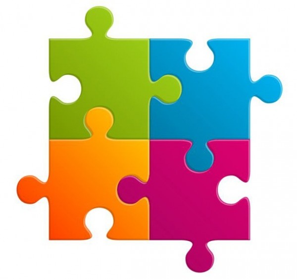 4 Colorful Jigsaw Puzzle Pieces Vector Set web vector unique stylish set quality puzzle pink pieces original orange jigsaw puzzle illustrator high quality green graphic fresh free download free eps download design creative connected colorful blue   