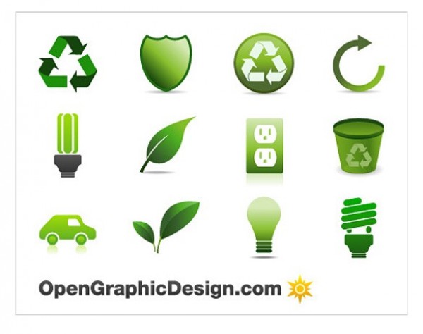 12 Green Eco Friendly Vector Icons Set web vector unique stylish recycle quality original nature illustrator icons high quality green graphic fresh free download free ecology eco friendly eco earth download design creative   