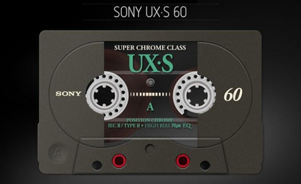 Realistic Sony Cassette Tape Mockup PSD web unique ui elements ui tape stylish retro recording realistic quality psd original new modern mockup interface hi-res HD fresh free download free elements download detailed design creative clean cassette tape cassette   