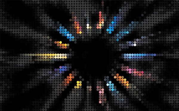 Glowing Radial Halftone Black Abstract Background web vector unique stylish rays radial quality original mosaic lights illustrator high quality halftone graphic glowing fresh free download free eps download design creative colorful black background   