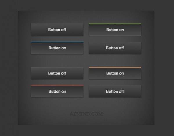 Dark Sleek Web UI Buttons Set PSD web unique ui elements ui stylish set quality original normal new modern interface hi-res HD fresh free download free elements download detailed design dark creative clean buttons black active   