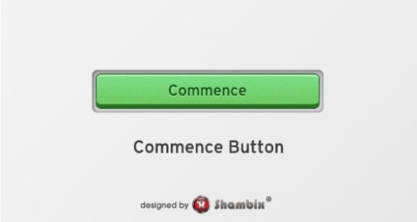 Stylish Green Commence/Start Button PSD web unique ui elements ui stylish start button quality psd original new modern interface hi-res HD green fresh free download free elements download detailed design creative commence button clean call to action button   