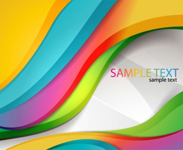Striking Colors 3D Wave Abstract Vector Background web waves vector unique text area stylish quality original message illustrator high quality graphic gradient fresh free download free eps download design curves creative colors colorful background abstract 3d   