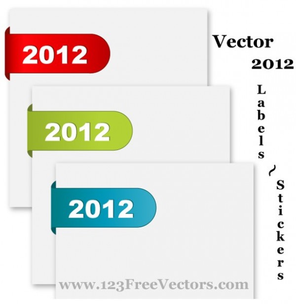 2012 Vector Labels Corner Banners Set web vector unique ui elements stylish stickers red quality original new labels interface illustrator high quality hi-res HD green graphic fresh free download free elements download detailed design creative corners blue 2012 tab 2012 sticker 2012 banner 2012   